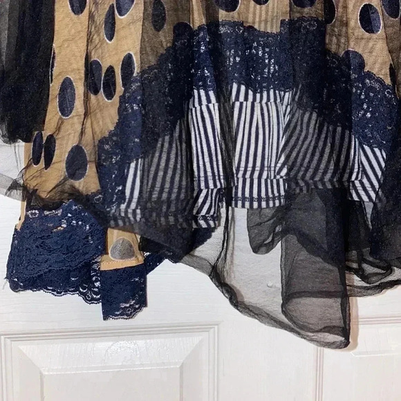 Trelise Copper polkadot layered skirt Sz 6 - Picture 2 of 7